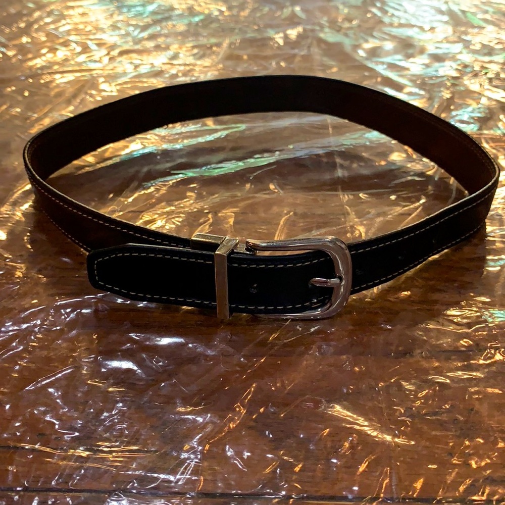 Boys Wrangler Black Leather Belt Size 28/70